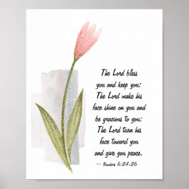 Póster Números 6:24-26 El Señor te bendice y te guarda