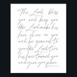 Póster Números 6:24-26 Script<br><div class="desc">El Señor te bendiga y te mantenga el Señor,  haz que su rostro brille sobre ti...  números 6:24-26 guión</div>