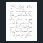 Póster Números 6:24-26 Script<br><div class="desc">El Señor te bendiga y te mantenga el Señor,  haz que su rostro brille sobre ti...  números 6:24-26 guión</div>