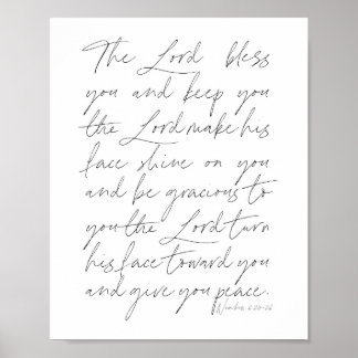 Póster Números 6:24-26 Script