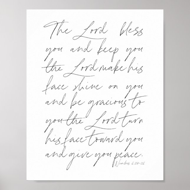 Póster Números 6:24-26 Script (Frente)