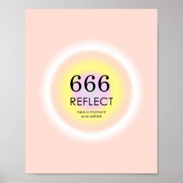 Póster Números Angel Numerología 666 Reflejo Significado