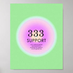 Póster Números de ángel Numerología 333 Significado So