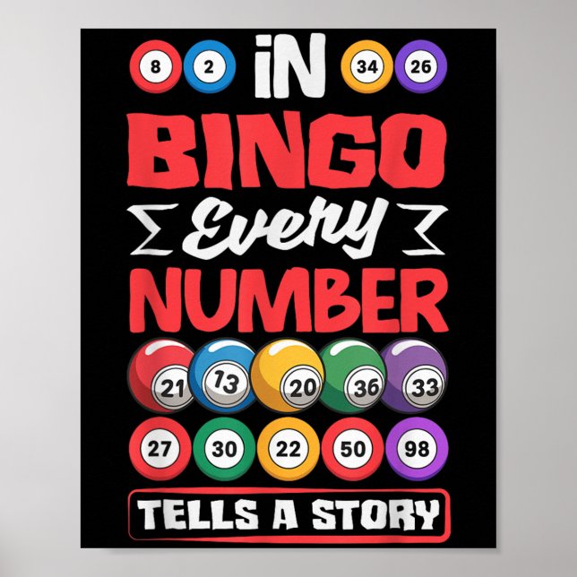 Póster Números de bingo cuentan historia - Gambl de loter (Frente)