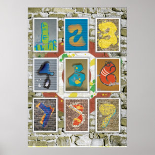 Póster Números de la pintada