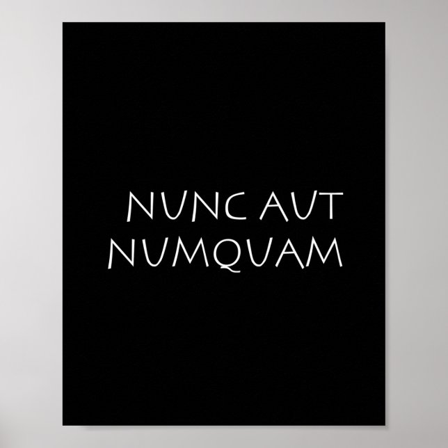 Póster Nunc aut numquam (Frente)
