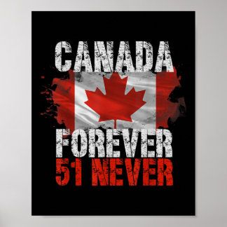 Póster Nunca 51 Estado Canadá para siempre 51 Nunca Canad