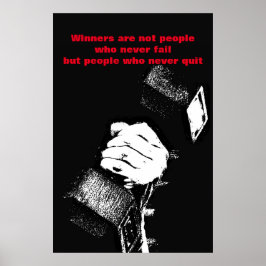 Póster Nunca Abandonar la Fitness Inspiradora de la Const
