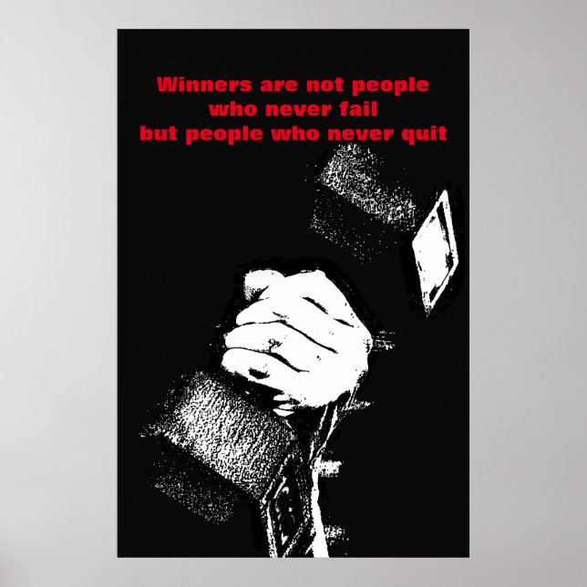 Póster Nunca Abandonar la Fitness Inspiradora de la Const (Frente)