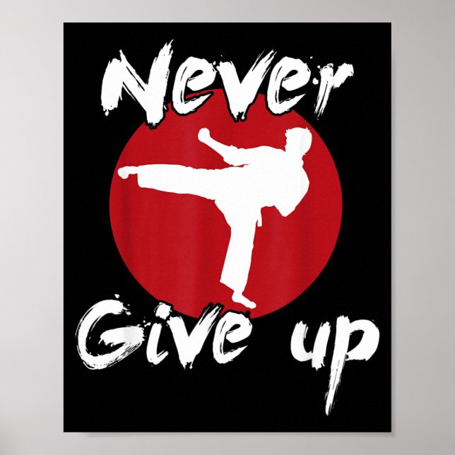 Póster Nunca abandones el Karate (Frente)