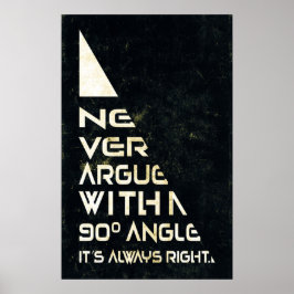 Póster Nunca argue - Poster de matemáticas