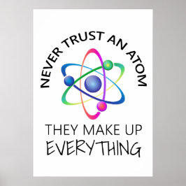 Póster Nunca confiar en un Átomo