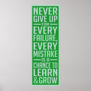 Póster Nunca dé para arriba el poster de motivación