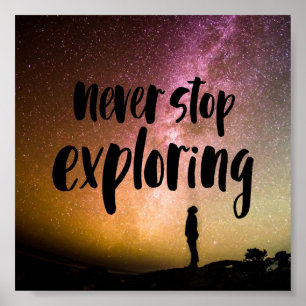 Póster Nunca dejar de explorar