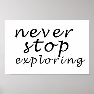 Póster nunca dejar de explorar