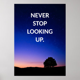 Póster Nunca dejes de buscar Motivación