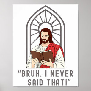 Póster Nunca dije eso Divertido Sarcasmo Cristiano Jesús