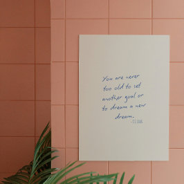 Póster Nunca eres demasiado viejo... Positivo