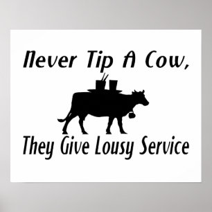 Póster Nunca incline una vaca