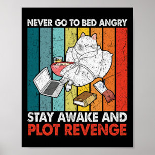 Póster Nunca Ir A La Cama AngryStay Awake Y Tramitar Retr