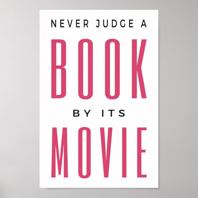 Póster Nunca juzgues un libro por su película (Frente)