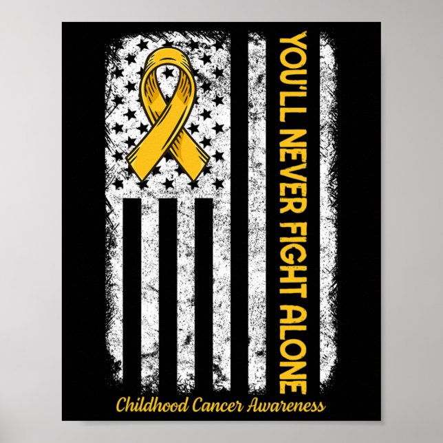 Póster Nunca lucharás sola contra el cáncer infantil (Frente)
