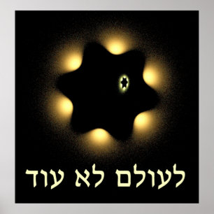 Póster Nunca Más La Estrella Fractal De David