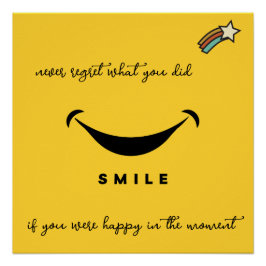 Póster Nunca me arrepientas. ¡Sonríe! Estrella fugaz. Edi