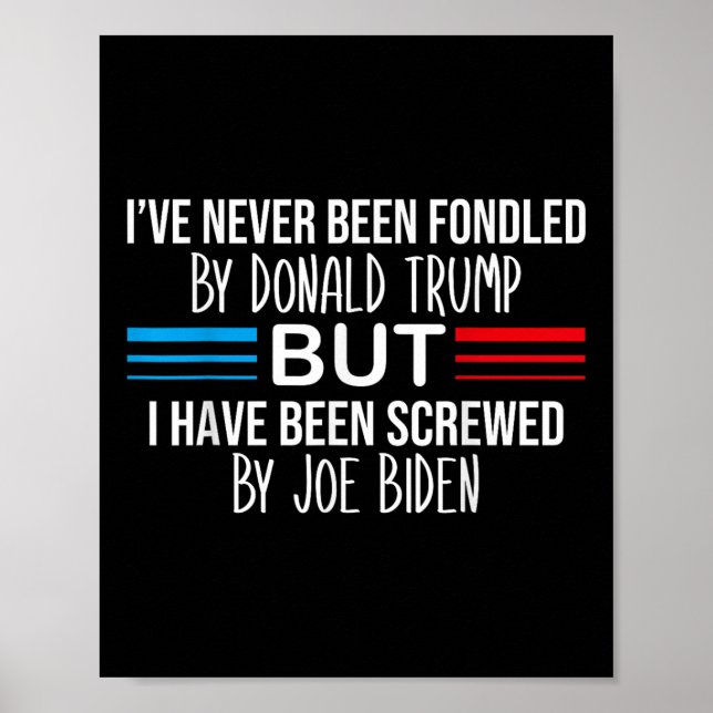 Póster Nunca me ha molestado Donald Trump, pero (Frente)