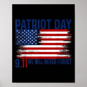 Póster Nunca olvidaremos a 911 patriota de 21 años