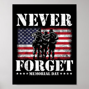 Póster Nunca Olvides El Día De Recuerdo De La Bandera De