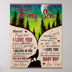 Póster Nunca Olvides Que Te Amo... Wolf Dad To Son
