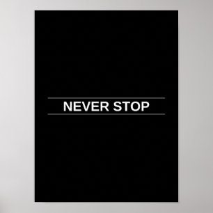 Póster Nunca parar - Poster motivacional