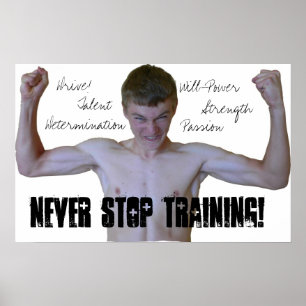 Póster Nunca pare el entrenar del poster de motivación