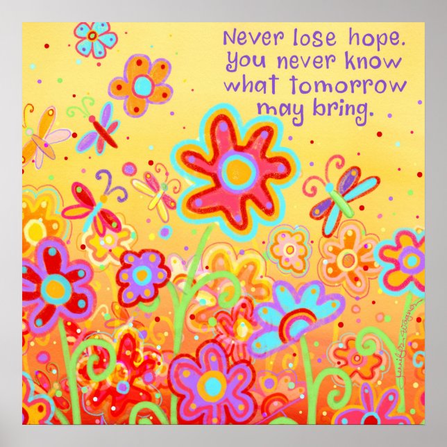 Póster Nunca perder la esperanza (Frente)