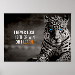 Póster Nunca perdí al Poster del Leopardo de citas motiva