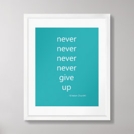 Póster Nunca rendirse