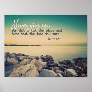 Póster Nunca rendirse
