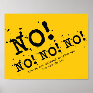 Póster Nunca rendirse