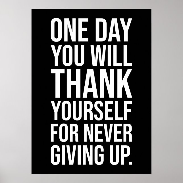 Póster Nunca rendirse - Motivación del éxito (Frente)
