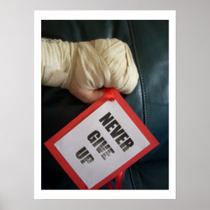 Póster Nunca renuncies al Poster de boxeo