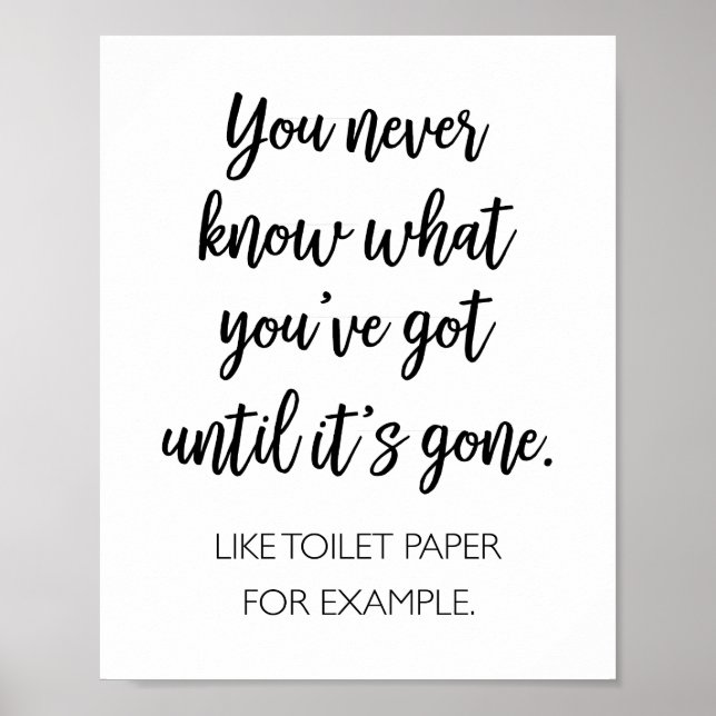 Póster Nunca Sabes Lo Que Tienes (Frente)