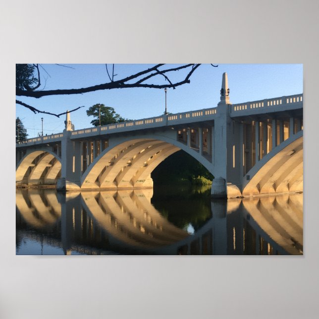 Póster Nunca se cobra South Bend Indiana Bridge (Frente)