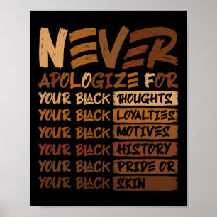 Póster Nunca se disculpe Mes de la Historia Negra Afroame