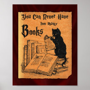 Póster Nunca Se Puede Tener Demasiados Libros Poster De G