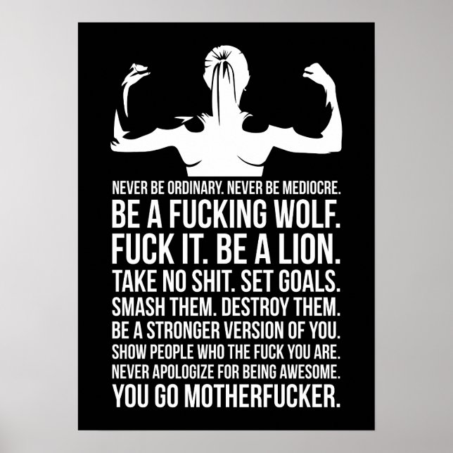 Póster Nunca sean normales - Motivación de la aptitud de  (Frente)