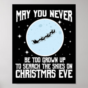 Póster Nunca Seas Demasiado Mayor Para Buscar Los Cielos