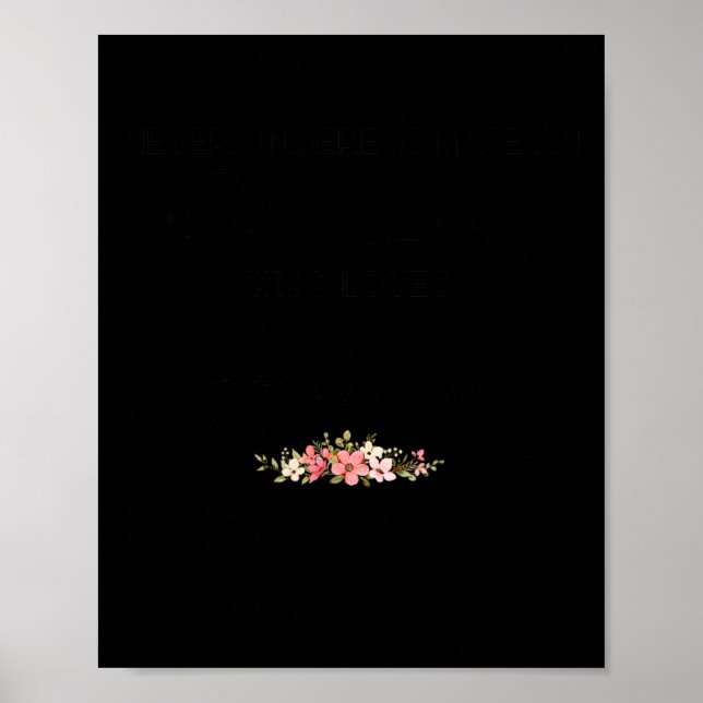 Póster Nunca subestimes a la anciana que ama el hockey -  (Frente)