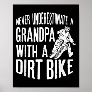 Póster Nunca Subestimes A Un Abuelo Con Un Funn De Bicicl