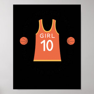 Póster Nunca Subestimes A Un Chica Que Juega Baloncesto 1
